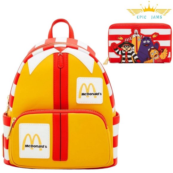Loungefly Handbags - Loungefly McDonald’s Ronald McDonald Outfit Mini Backpack Set New